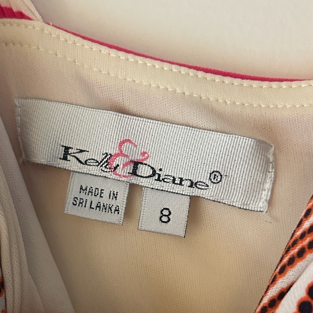 Kelly Diane Elegant orange and white Maxi Dress - Picture 9 of 13